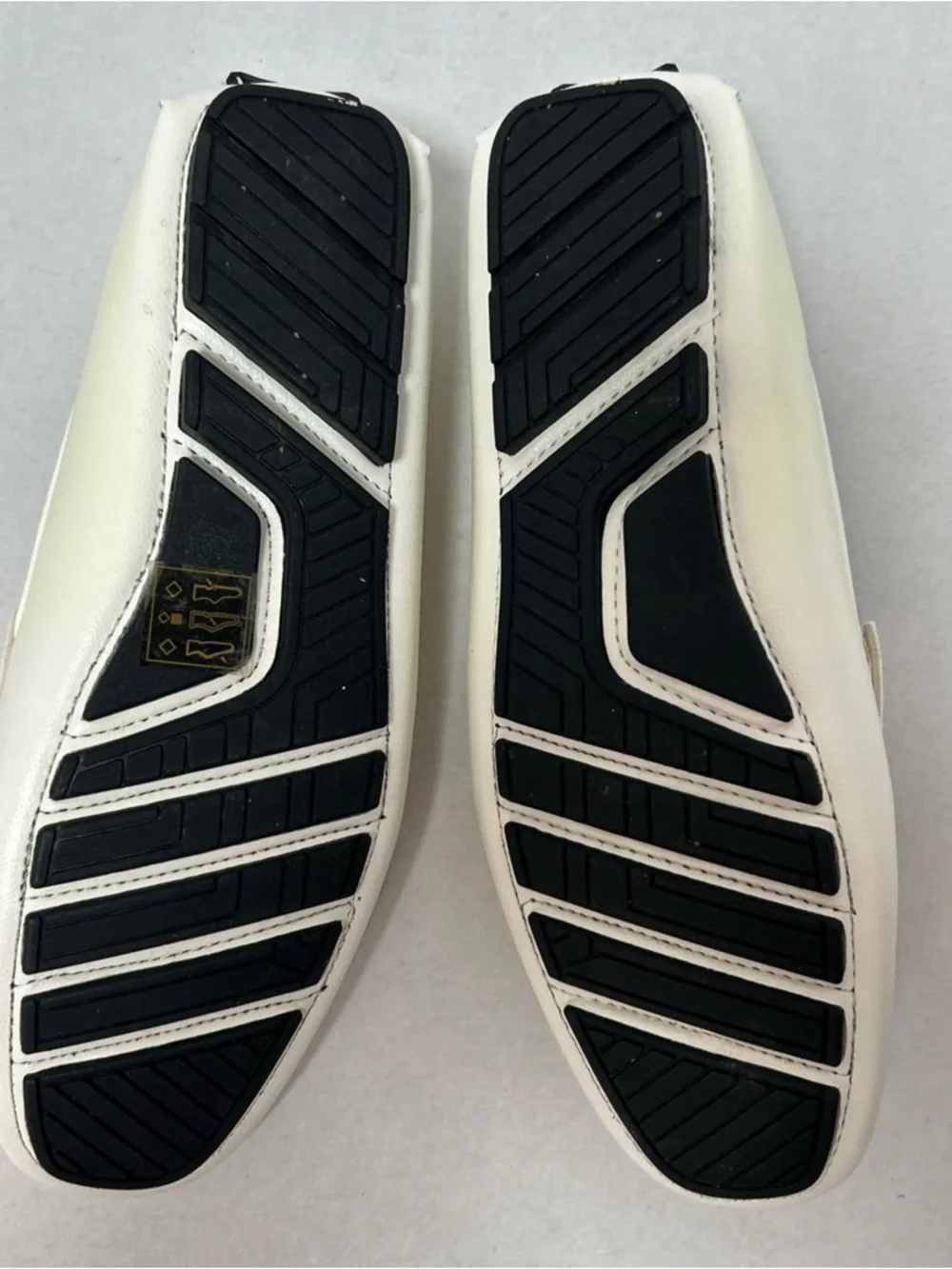 White Men's Slip-On Loafers‎ with Silver Horsebit